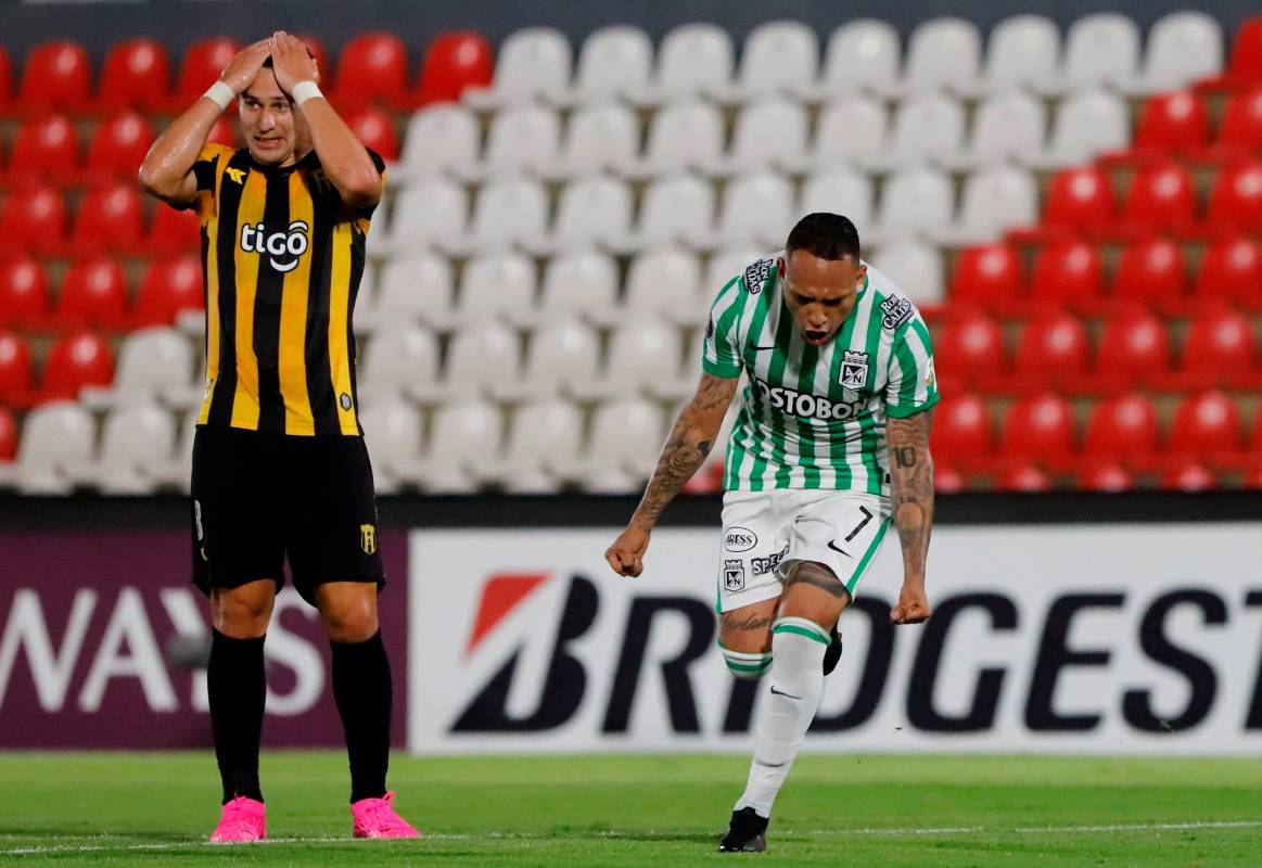 Atlético Nacional se impuso de visita y se trae buena ventaja para el partido de vuelta de la fase 2 de la Copa Libertadores. Foto: EFE