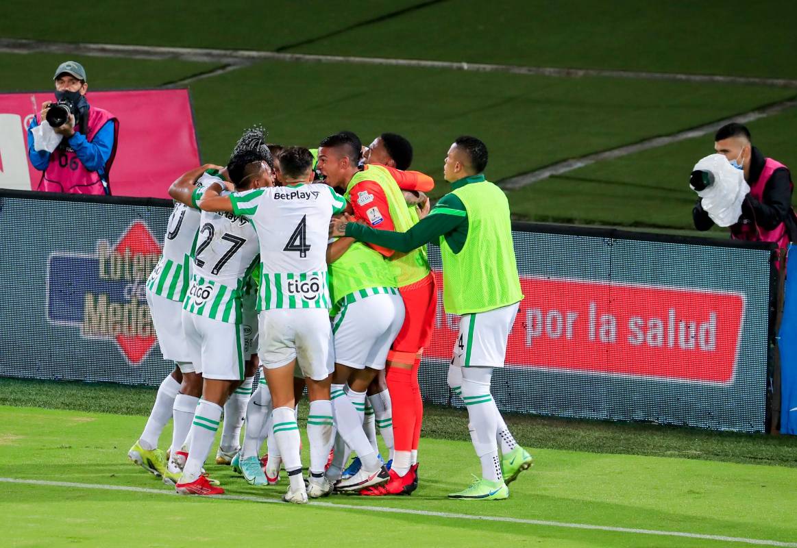 Celebración de los jugadores de Nacional. FOTO: Jaime Pérez