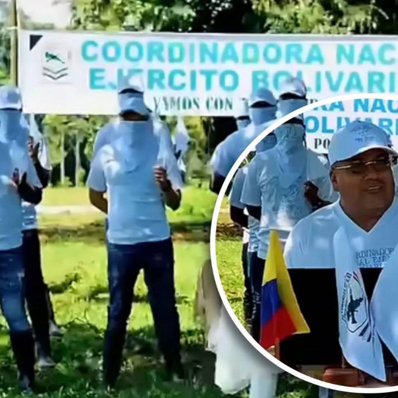 Integrantes de la Coordinadora Nacional Ejército Bolivariano. Foto: tomada de video.
