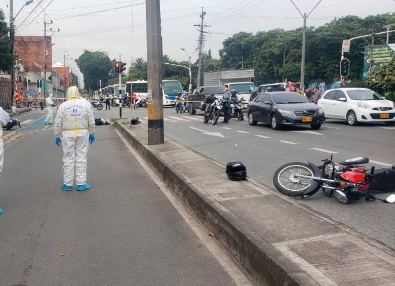 El accidente que dejó la muerte número 100 ocurrió en la avenida Guayabal a las 8:15 de la mañana. FOTO: CORTESÍA