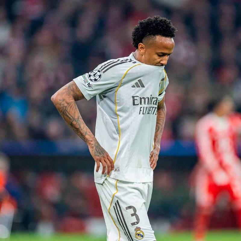 El brasileño Éder Militao que juega en el Real Madrid fue operado y se perderá el Mundial con Brasil. FOTO GETTY 