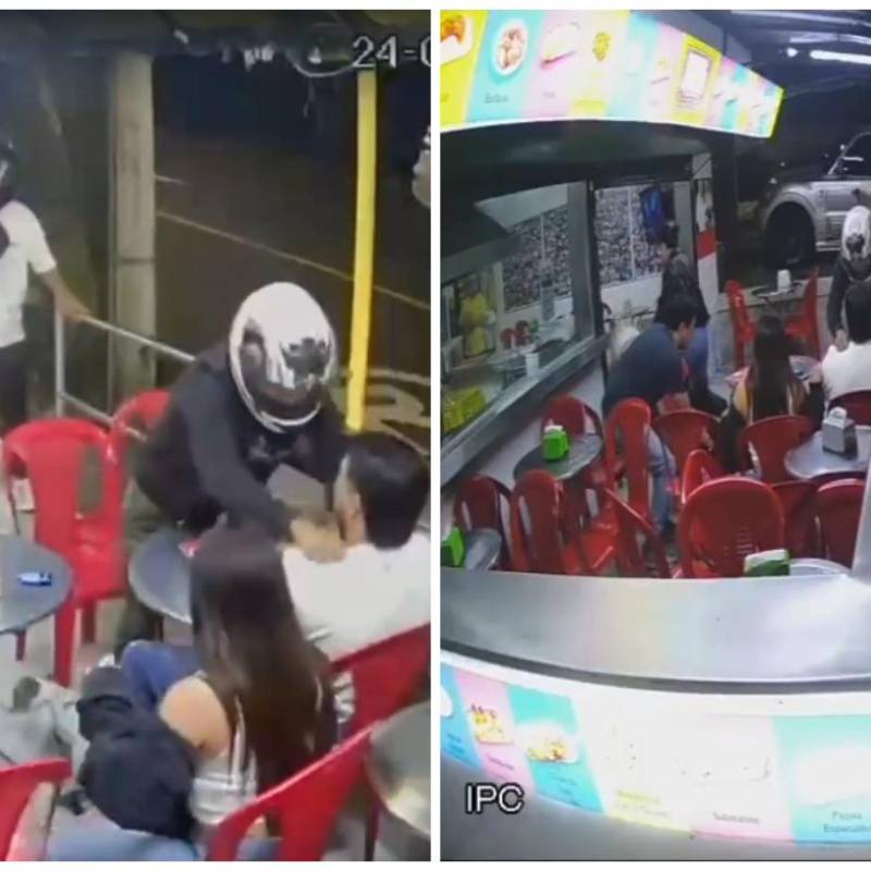 Los atracadores huyeron en dos motocicletas tras cometer el crimen. FOTOS: Capturas de video