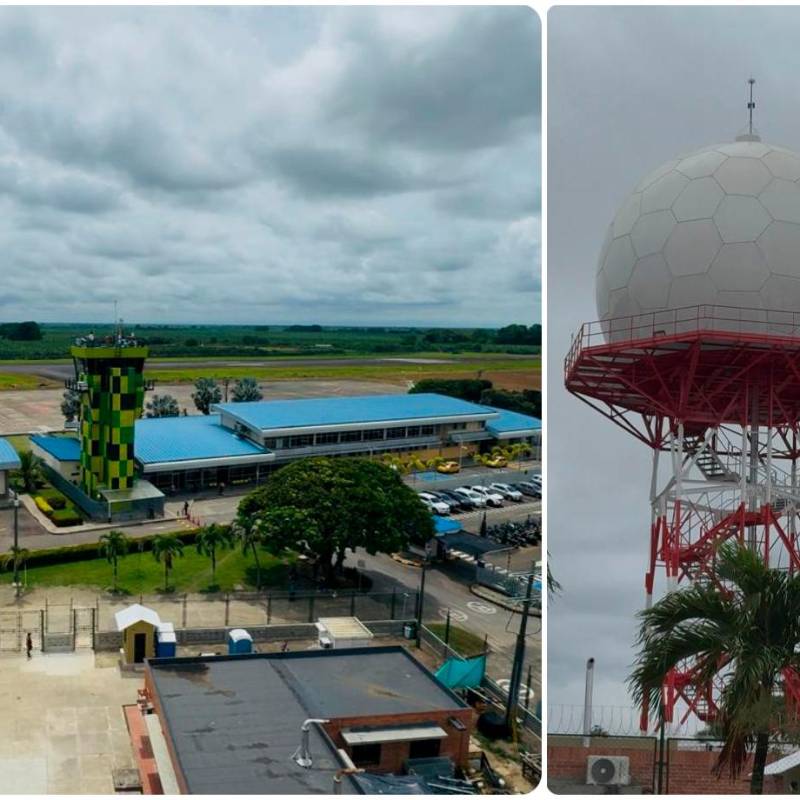 El radar hace parte de un grupo de siete que serán instalados en otros aeropuertos del país. FOTO: Cortesía Aerocivil