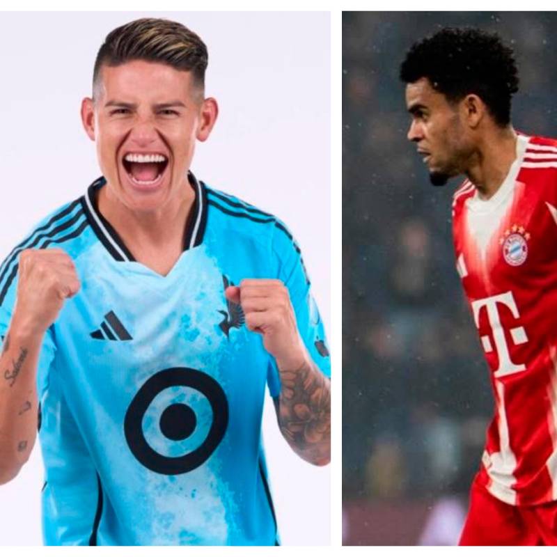 James Rodríguez y Luis Díaz tendrán actividad el fin de semana. FOTOS MINNESOTA Y BAYERN MUNICH