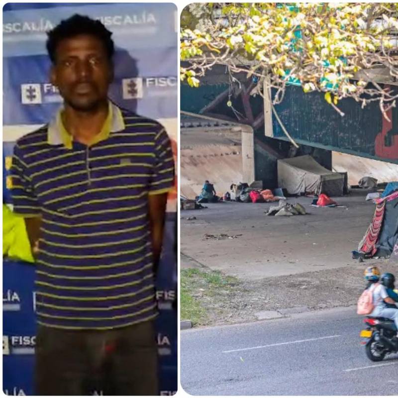 William Benavides, un habitante en situación de calle que según las autoridades sería conocido como alias El Diablo, celebró un preacuerdo con la Fiscalía. FOTOS: Cortesía Fiscalía y Archivo