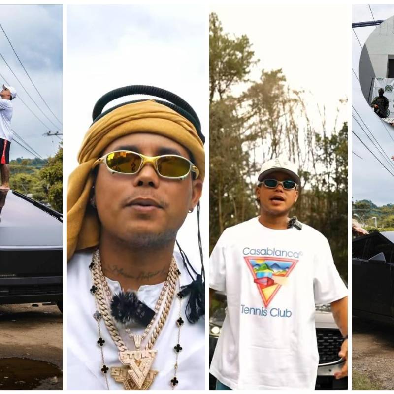 Algunas de las fotos del influencer capturado mientras anunciaba sus millonarias rifas; en la miniatura en la parte superior derecha, una toma de su detención. Imágenes tomadas del perfil de Instagram de Javier Arias Stunt y Policía Urabá.