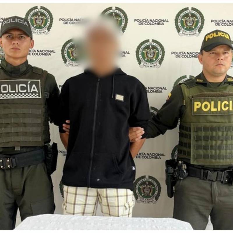 El capturado por el delito de feminicidio tiene 20 años. FOTO Policía Antioquia.