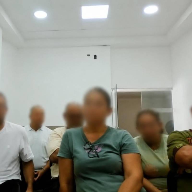En total, fueron nueve los capturados por, presuntamente, hacer parte de esa red delictiva. FOTO Fiscalía General de la Nación. 