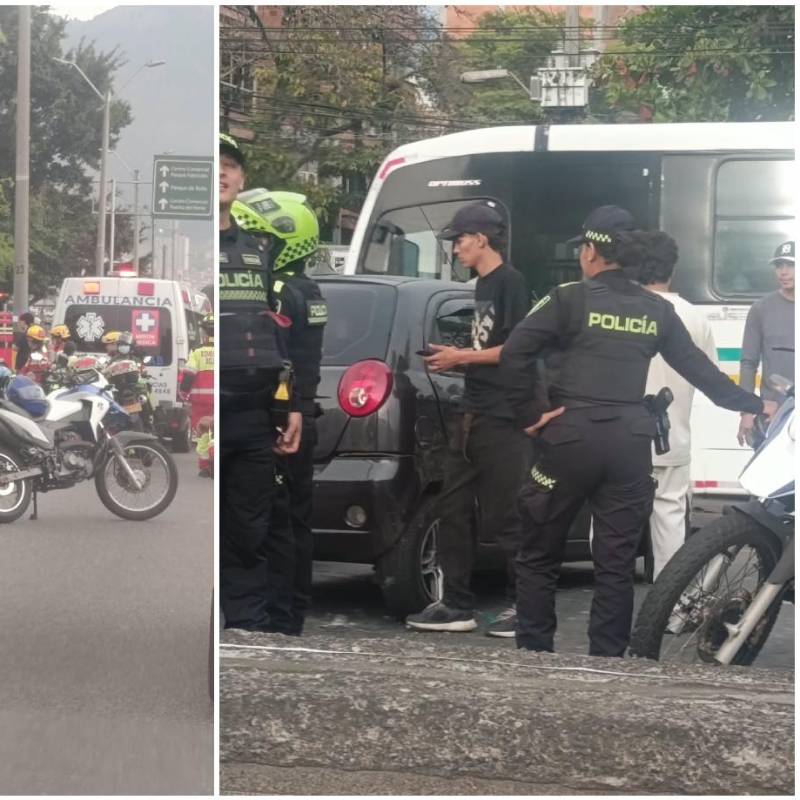 El siniestro se presentó llegando al barrio Florida, en el municipio de Bello. FOTOS Denuncias Antioquia. 