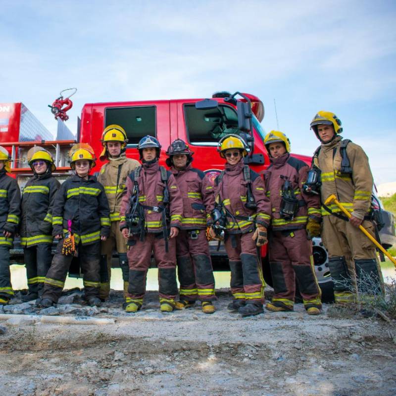 El Cuerpo de Bomberos Voluntarios de La Unión, en el Oriente de Antioquia. FOTO: Cortesía Facebook