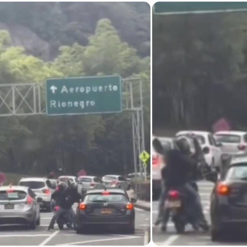 La escena quedó captada de un video ciudadano. FOTO: Cortesía Denuncias Antioquia
