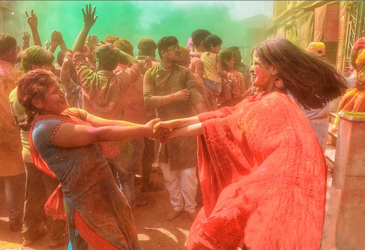 La fiesta es la más colorida de este país y está considerada la fiesta religiosa más divertida de la India, uniendo a hombres, mujeres, ricos y humildes. Foto: Getty 
