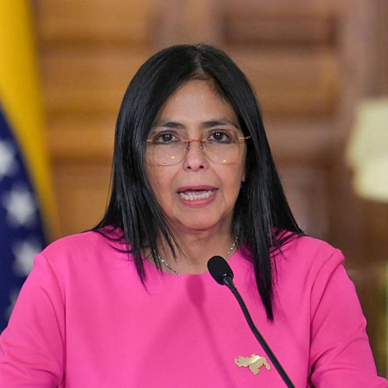 Delcy Rodríguez afirmó que el desbloqueo de fondos es por el trabajo en una agenda conjunta con Trump. Foto: Getty Images