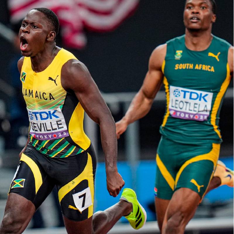 Oblique Seville, la nueva estrella de la velocidad mundial. FOTO @WorldAthletics