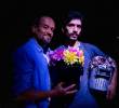 El actor Bernardo García y el director Carlos Ruge llevaron a escena una obra inspirada en hechos reales vividos por una actriz colombiana. Foto: Julio Herrera.