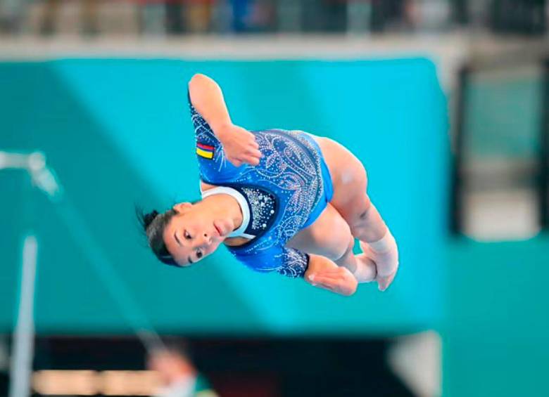 La colombiana Luisa Blanco finalizó en el puesto 23 del All-Around de la gimnasia, como primera representante nacional en una final. FOTO CORTESÍA COC
