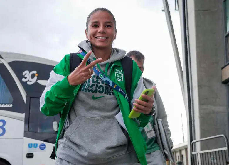 Geraldine Cardona es la capitana de Atlético Nacional. El equipo que orienta Jorge Mario Barreneche juega en Bogotá ante Santa Fe, en el cierre del cuadrangular. FOTO CORTESÍA NACIONAL FEMENINO