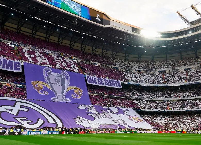 El Santiago Bernabeú, casa del Real Madrid, se prepara para recibir al Bayern de Múnich en una nueva noche de Champions League. FOTO: GETTY