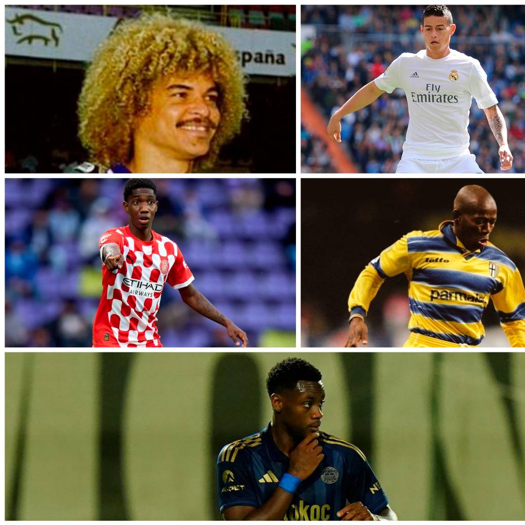 Jhon Arias sería el sexto colombiano en vestir “la 10” en Europa. FOTOS: Getty y tomadas de X @viejaguardiaEA @footballmemorys