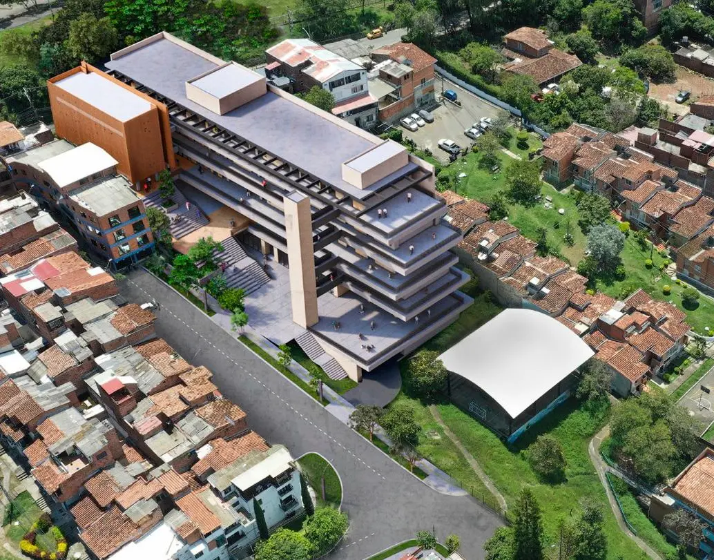 Así quedará el colegio de El Diamante, aunque el diseño puede tener cambios en el proceso. FOTO ALCALDIA