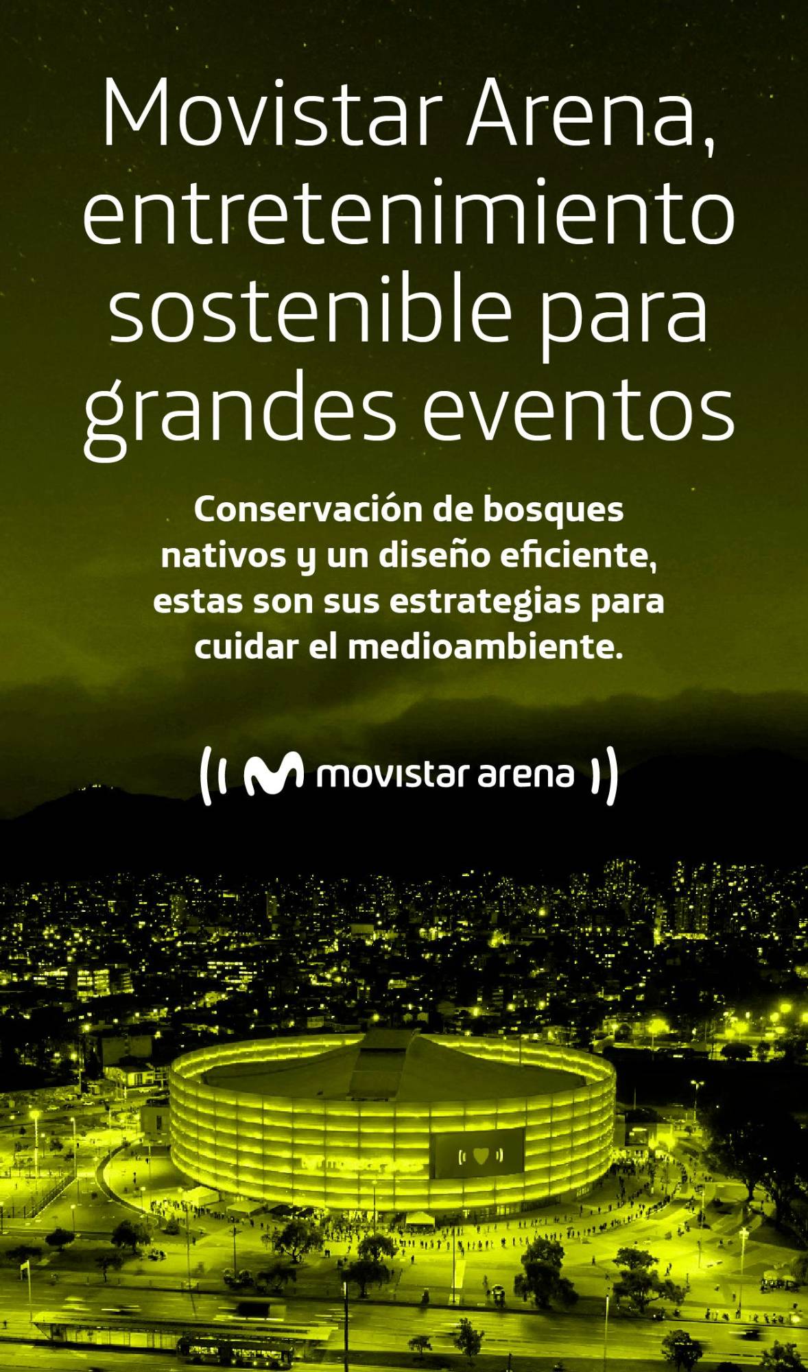 Movistar Arena, un escenario que protege el planeta