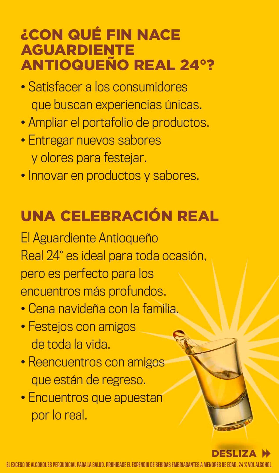 Aguardiante Antioqueño Real 24°, para celebraciones más reales y seguras