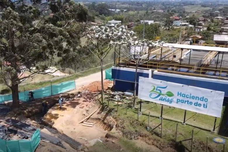 Trabajos de ampliación al lado de la actual planta de tratamiento. FOTO: Cortesía