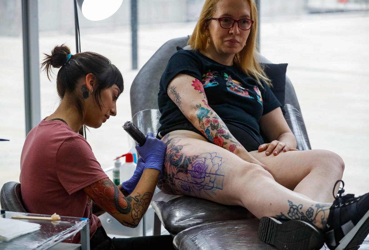 El encuentro contó con la participación de más de 10 estudios de tatuajes . Foto: MANUEL SALDARRIAGA QUINTERO.