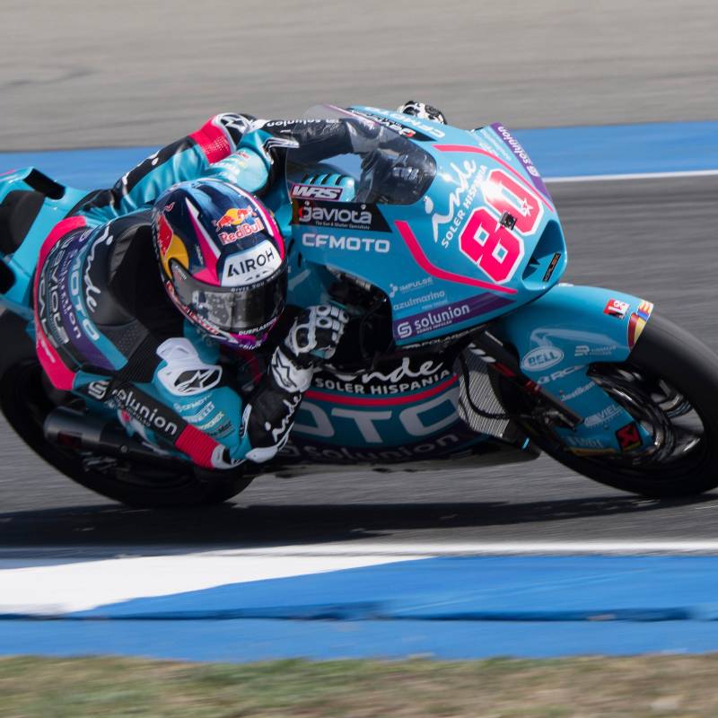 El colombiano David Alonso (80), disputará su última carrera de temporada en Moto2, en Valencia, España. FOTO: GETTY