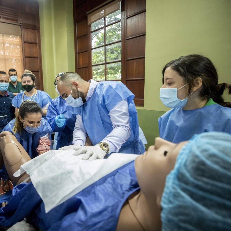 Unas prácticas académicas en la Facultad de Medicina de la Universidad de Antioquia. FOTO: Andrés Camilo Suárez