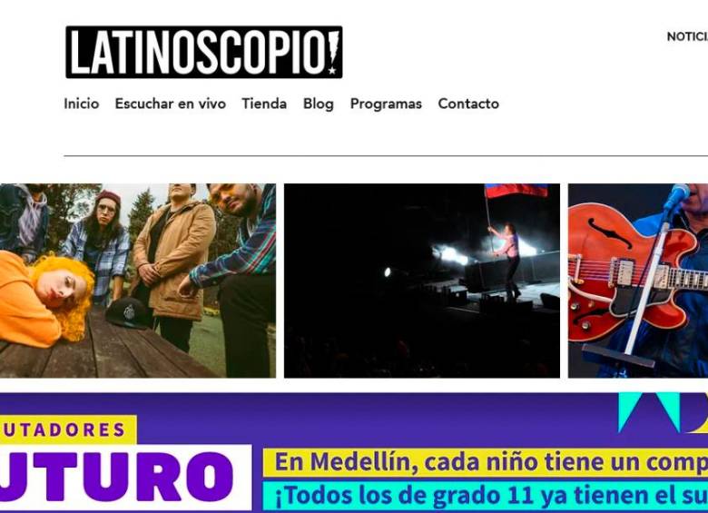 Así se veía el portal web la semana pasada.