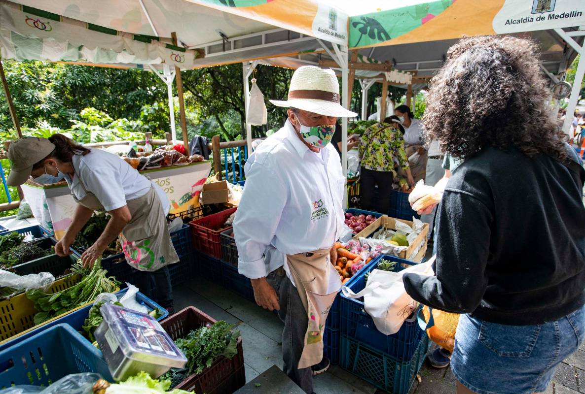 A través de la plataforma Compra Local también se puede apoyar a los agricultores y productores que participan de este programa. Foto: Manuel Saldarriaga Quintero.