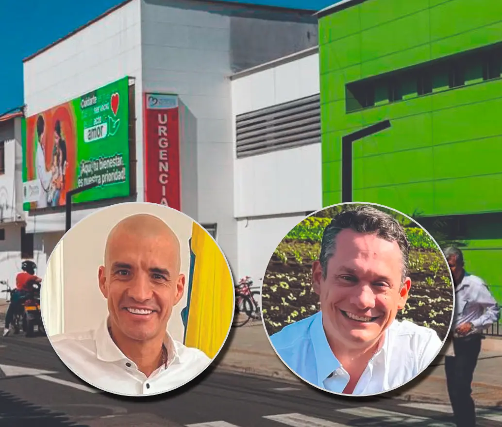 A la izquierda, el gerente del Hospital de La Ceja, Javier Alejandro Bedoya. A la derecha, el diputado de Antioquia que hizo la denuncia. José Luis Noreña. FOTOS Tomadas de redes sociales