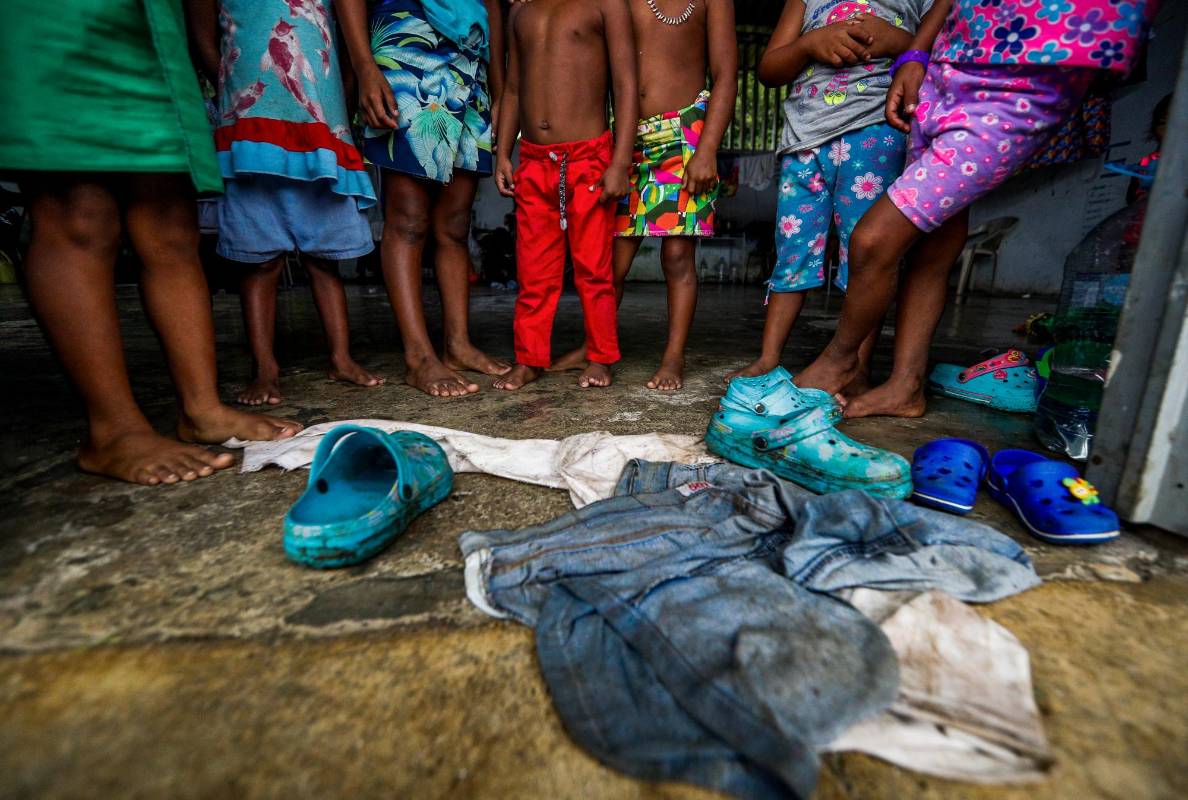 400 niños Embera llegaron desplazados según el censo hecho por el resguardo indígena. Foto : Manuel Saldarriaga