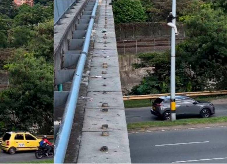 El hombre presumió su hazaña en redes sociales y dijo que fue una maniobra planificada. IMAGEN TOMADA DEL VIDEO