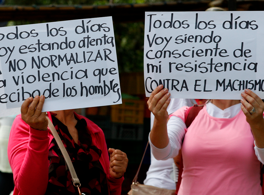 Imagen de referencia de una protesta para rechazar los abusos contra las mujeres. FOTO ARCHIVO EL COLOMBIANO.