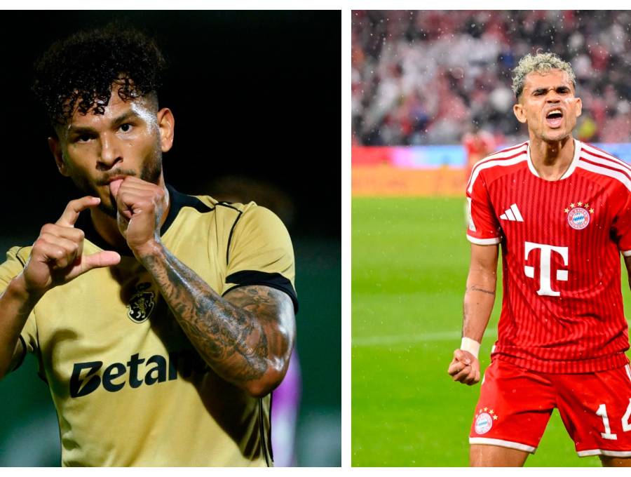 Luis Díaz y Luis Suárez, figuras de Colombia en las Ligas de Europa. FOTO AFP Y GETTY