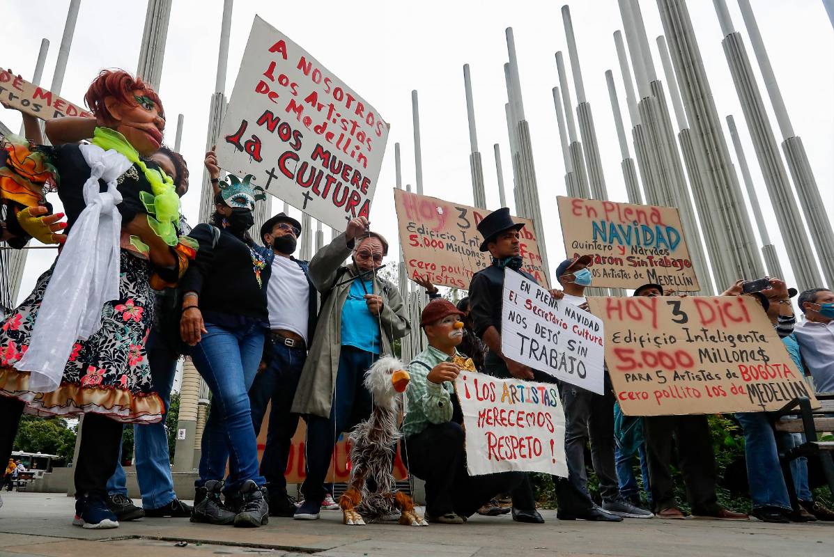 La ruptura entre la Secretaría de Cultura de Medellín y un sector de artistas no es reciente y no se avizora una solución. Foto: Manuel Saldarriaga Quintero. 