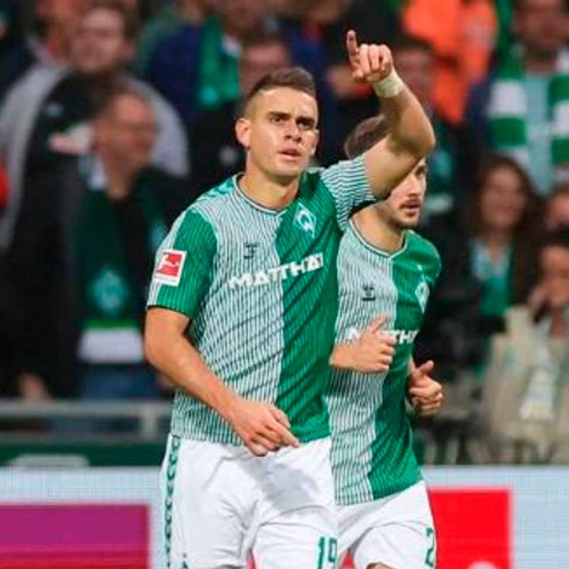Rafael Santos Borré anotó su primer gol con Werder Bremen. FOTO GETTY