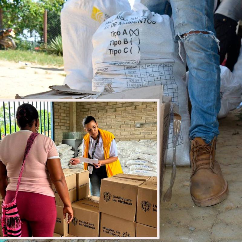 Las últimas ayudas humanitarias se entregaron en Valdivia y El Bagre a familias confinadas y desplazadas. FOTOS Cortesía Unidad para las Víctimas