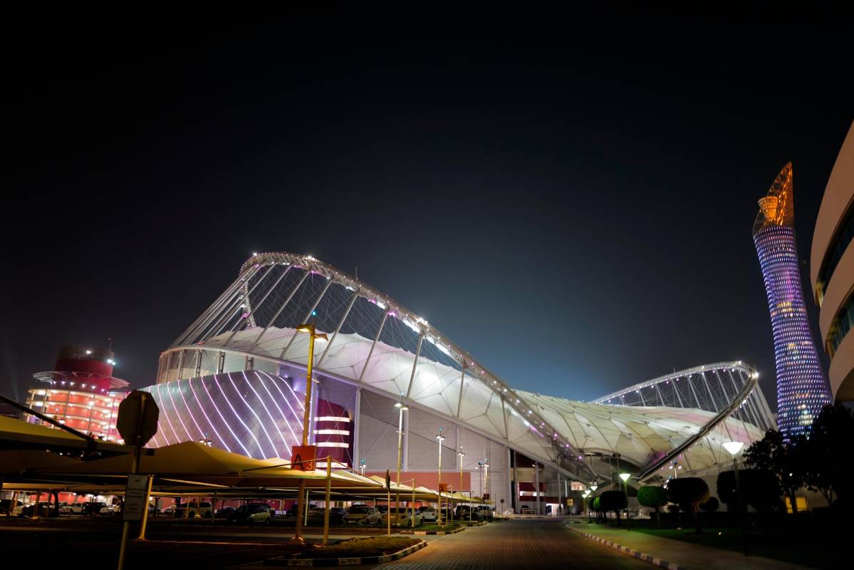 El Estadio Internacional Khalifa, también conocido como Estadio Nacional, es un complejo deportivo de usos múltiples en Doha, Qatar. En 2017, recibió una calificación de cuatro estrellas del Sistema Global de Sostenibilidad (GSAS), el primero en el mundo en obtener esta calificación. Foto: Getty