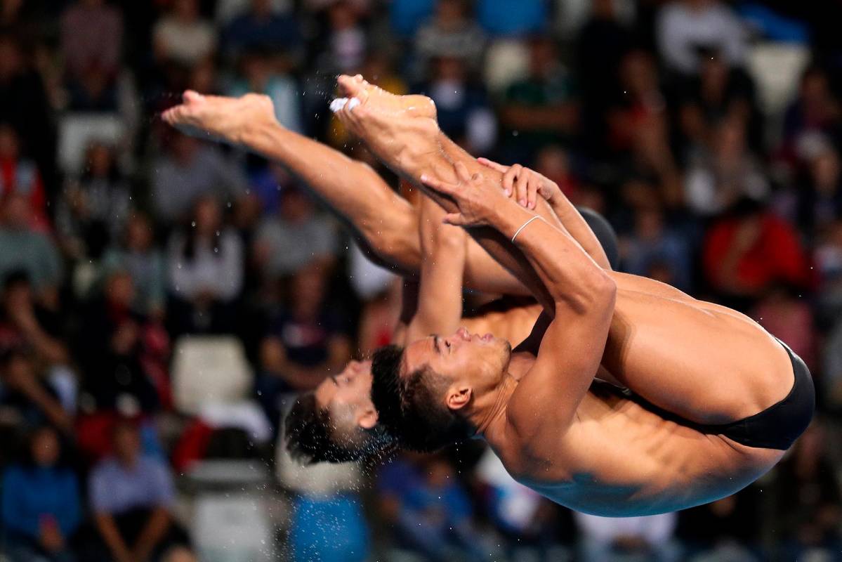 Sebastián Morales y Daniel Restrepo se clasificaron a la semifinal de la prueba de trampolín 3 metros. Foto: Getty Images