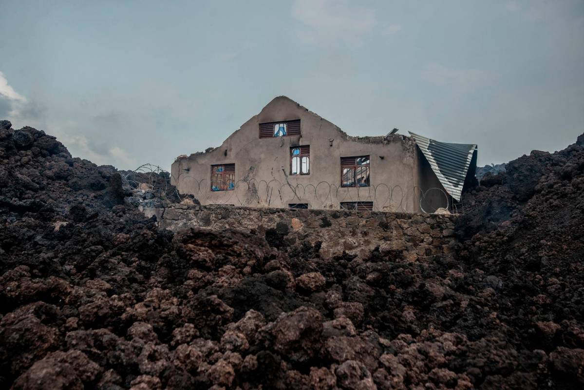 La mayoría de edificaciones destruidas eran los hogares de los residentes de está isla española. Foto AFP