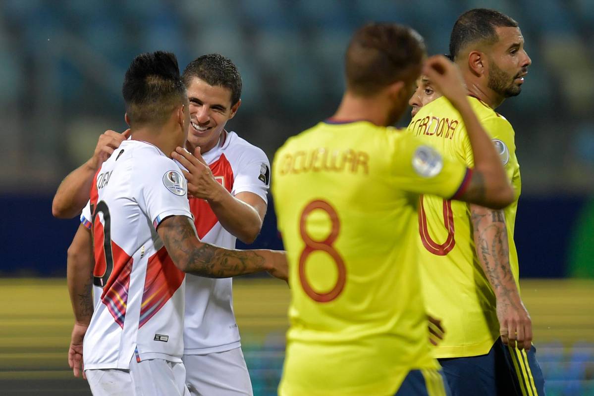 Colombia y Perú se enfrentaron por la tercera fecha de la fase de grupos de la Copa América. Foto: Getty