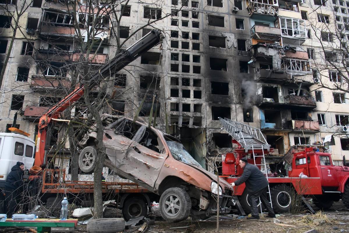 Los últimos ataques aéreos a Kiev y Antipol cobraron la vida de al menos 11 personas. Foto Getty