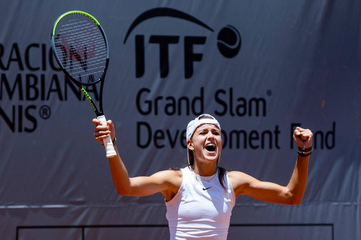 El grito de victoria de Emiliana Arango tras llevarse el titulo. FOTO: Jaime Pérez