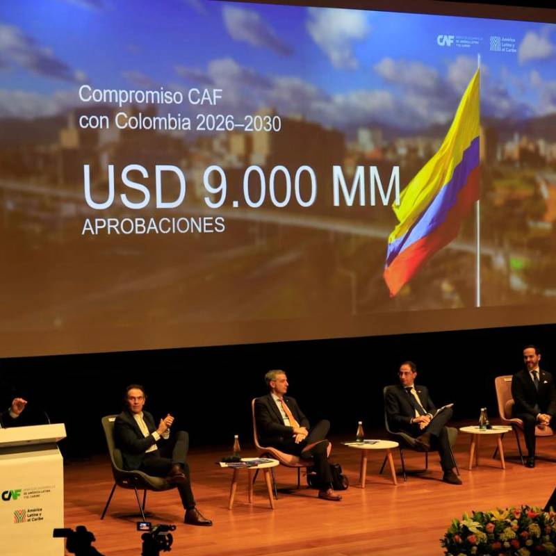 Sergio Díaz-Granados, presidente ejecutivo de CAF, anunció un marco de financiamiento por US$9.000 millones para respaldar proyectos estratégicos de Colombia entre 2026 y 2030. FOTO CAMILO SUÁREZ.