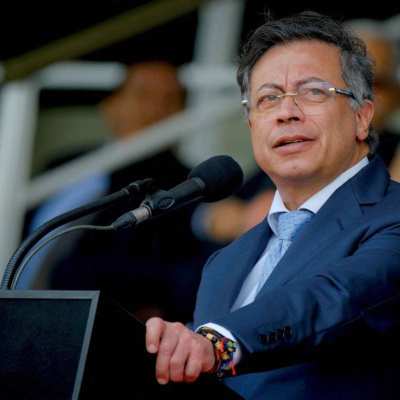El presidente Gustavo Petro durante un discurso. FOTO: AFP