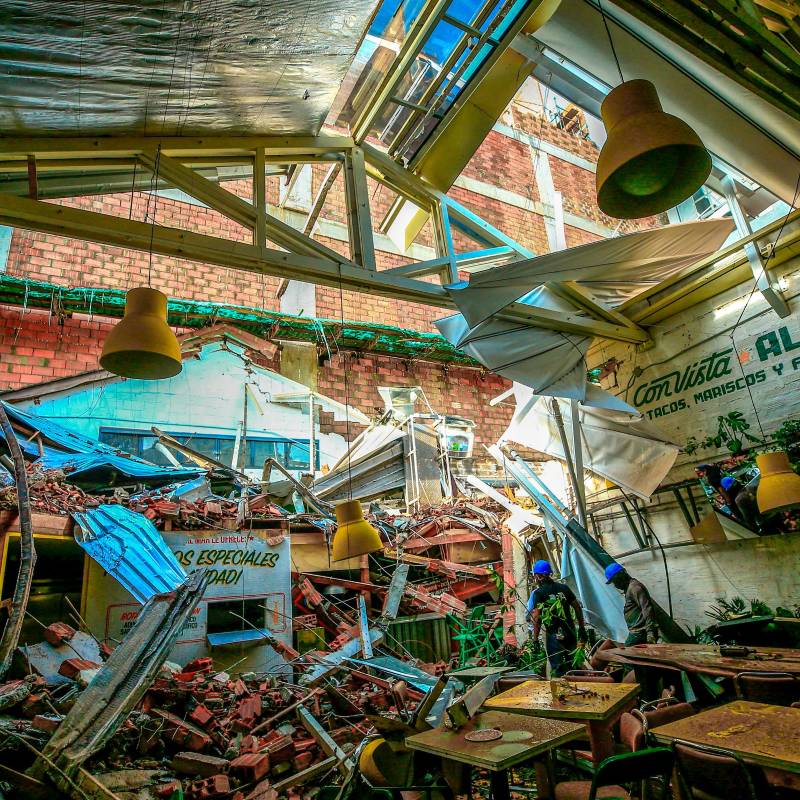 Así quedó el interior del restaurante, que ahora no sabe cuándo podrá volver a operar. FOTOS: CAMILO SUÁREZ