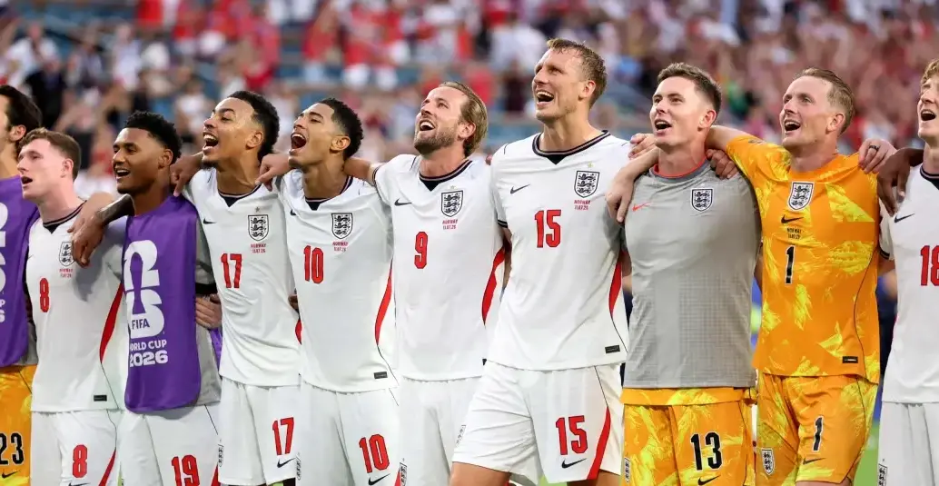 La emotiva celebración de Inglaterra en el Mundial 2026 con “Hey Jude” y “Wonderwall”. FOTO: AFP.